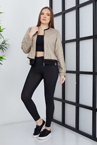 Banadamoda Γυναικείο αθλητικό μπουφάν με διπλό ύφασμα με φερμουάρ