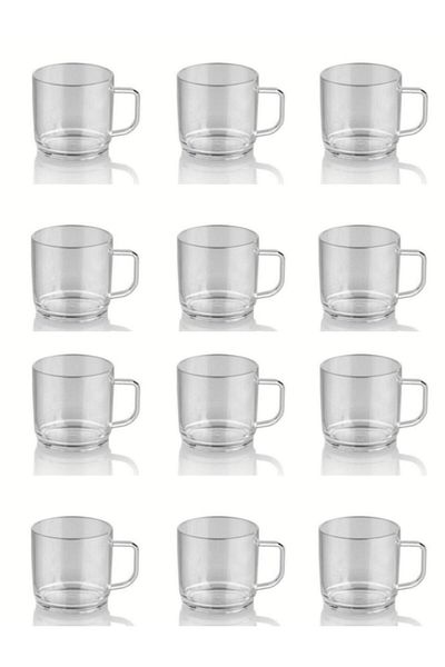 GastroPlast 10 Pieces 250 ml Unbreakable, Scratch-Resistant Polycarbonate Plastic Transparent Tea-Coffee Cups