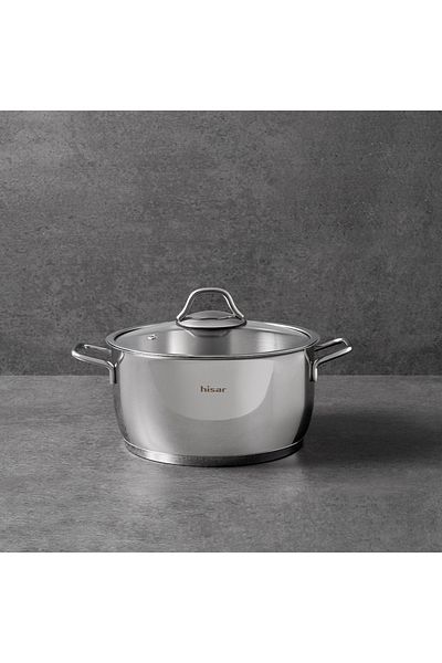Hisar Teos Steel Deep Pot 22 cm
