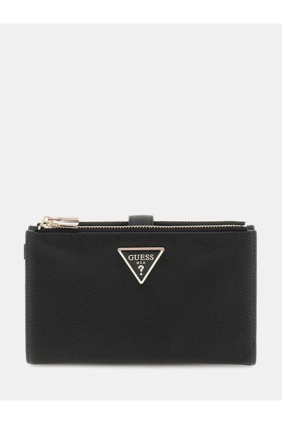Guess Women's Black Laurel Double Zipper Organizer