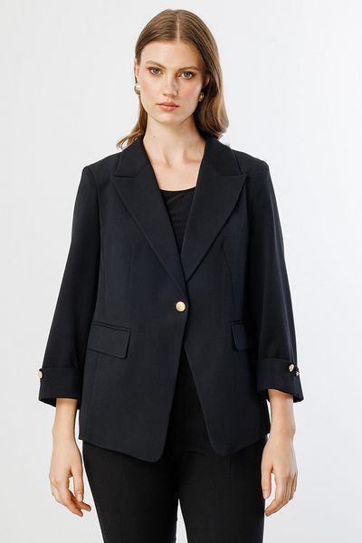 Ekol Single Button Cover Pocket Jacket