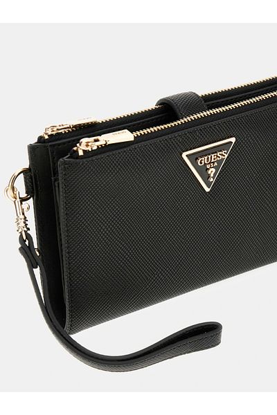 Guess Women's Black Laurel Double Zipper Organizer
