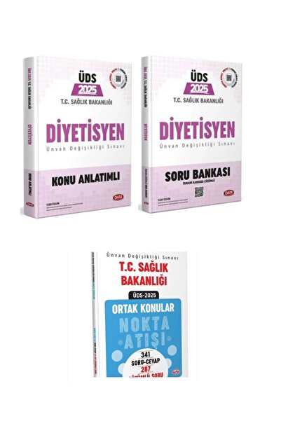 Data Yayınları 2025 T.C. Sağlık Bakanlığı ÜDS Diyetisyen Konu+Soru+Ortak konu...