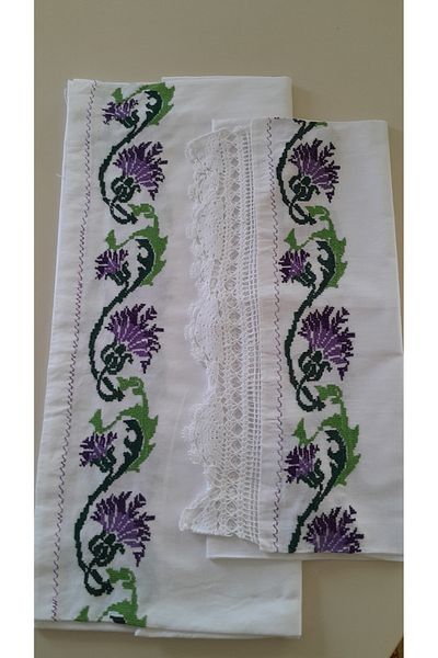Papatyam Cloth Mesh - (200X100) Meter 1 Piece, Pillow (70X45) 50 Places Lace/Dowry & Vintage Hand Work