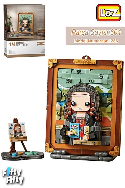 Vagonlife 604 Pieces Loz Toy Construction Set Table with Easel Figure Fflz-1286