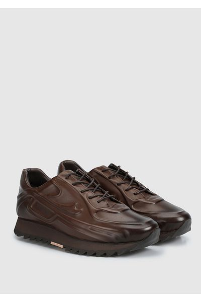 Provoq Ανδρικό Sneaker - Καφέ Δερμάτινο