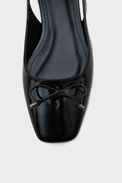 Capone Outfitters Damen-Ballerinas mit offenem Rücken und Metallabsatz