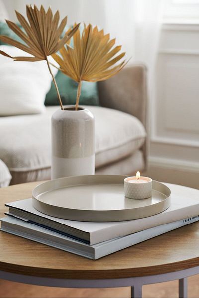 Tchibo Ceramic Decorative Tray, Beige