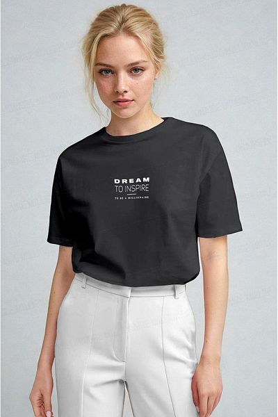 Millionaire Women's Smoked Inspire Regular Fit Regular Fit T-Shirt