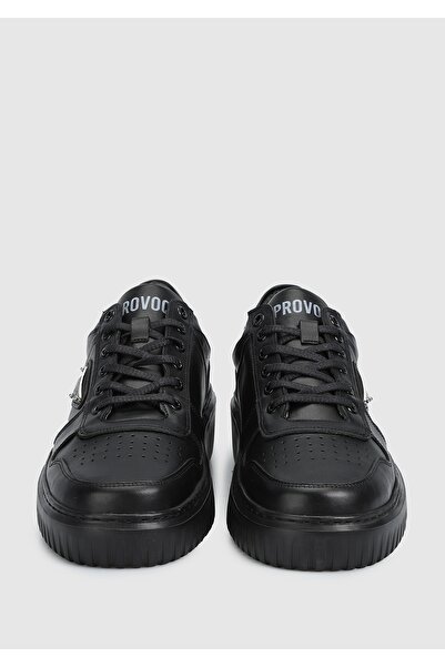 Provoq Siyah Deri Erkek Sneaker
