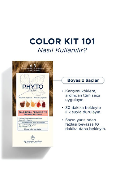 Phyto Color Amonyaksız Kalıcı Bitkisel Saç Boyası 6.3 Koyu Kumral Dore