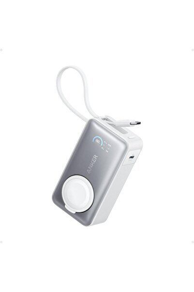 Anker Maggo Powerbank (10K, 35W, Apple Watch İçin) - Beyaz - A1657