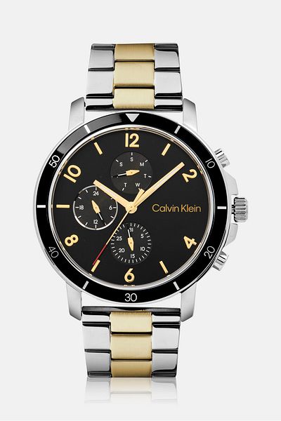 Calvin Klein Men 25200070 Gauge Sports Watch, 46mm, Silver