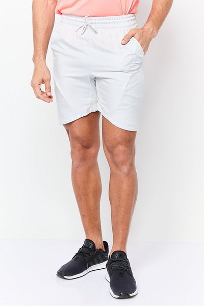 adidas Men 2 Pieces Sportswear Fit Tennis Short, Light Grey