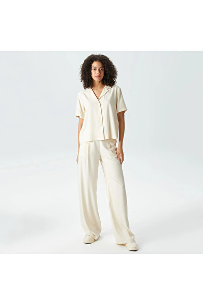 Lacoste Kadın Relaxed Fit Beyaz Pantolon