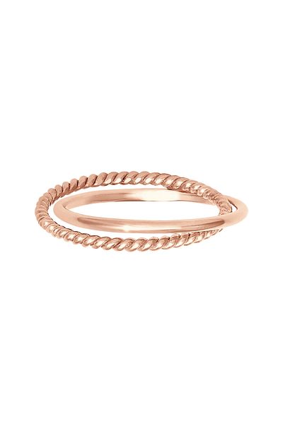 ELLI Klassischer Wasserzeichen-Wickelring aus 925er-Sterlingsilber – Trend Twisted