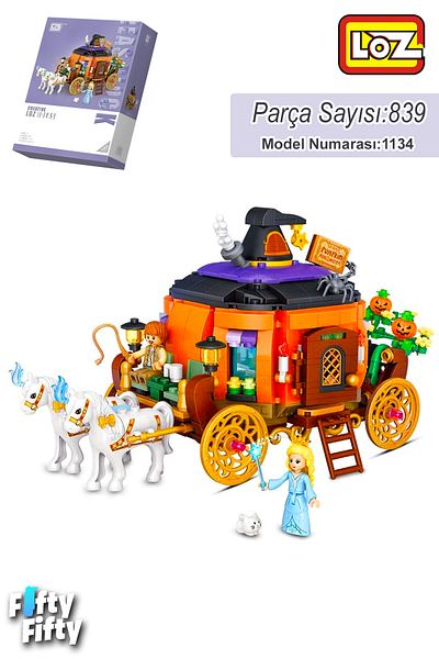 Vagonlife Loz Toy Series - Pumpkin Carriage Toy Set 839 Pieces