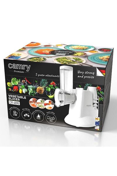 CAMRY Camry CR 4816 vegetable slicer, 150 W, 5 accessories (White)