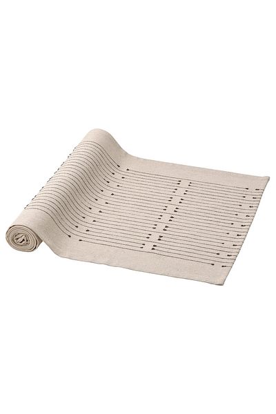 IKEA Vårarv Table Runner 35x150 Cm – Reversible Dark Grey/natural, Elegant & Durable Table Accent