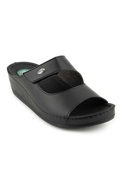 Muya Anyar 35208-430 Heel Gel Anatomical Sole Women's Slippers Black 36-40