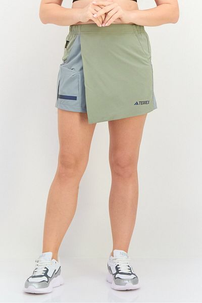 adidas Women Sportswear Fit Outdoor Skorts, Olive/Green