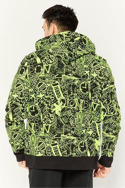 Michael Kors Men Allover Print Parka Jacket, Lime Green