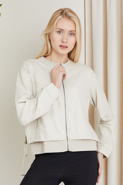 Banadamoda Women's Double Color Zippered Sports Jacket