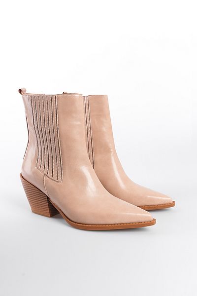 Capone Outfitters Γυναικείες καουμπόικες μπότες - μυτερές μύτες και πλαϊνά ελαστικά