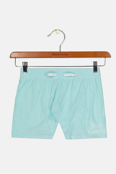 Juicy Couture Kids Girl Plain Basic Shorts, Turquoise