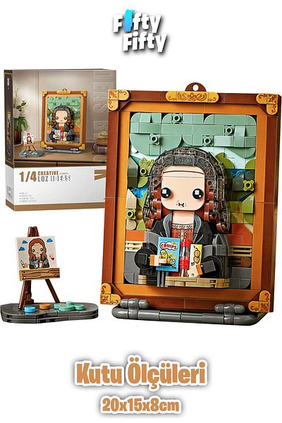 Vagonlife 604 Pieces Loz Toy Construction Set Table with Easel Figure Fflz-1286