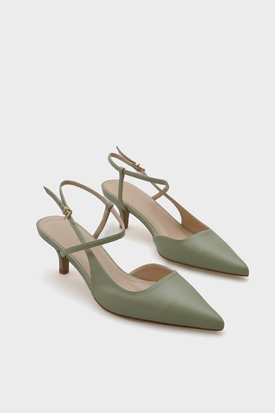 Capone Outfitters Damenschuhe mit mittelhohem Knöchelriemen und spitzer Zehenpartie