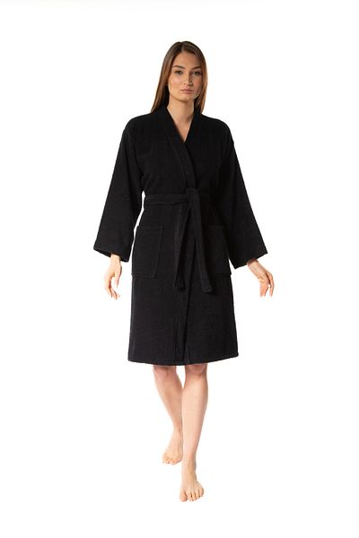Minteks Halat de baie pentru femei cu guler kimono 100% bumbac - Minteks Home