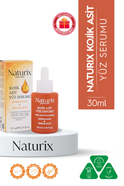 Naturix مصل حمض كوجيك للوجه - كارش، تون إيش، عناية مضادة للعيوب 30 مل