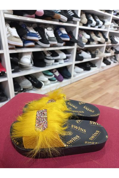 emin kundura Full Orthopedic Feather Detailed Girls Sandals