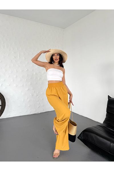 Mine'nspolo Palazzo Trousers - Wide Belt, Loose
