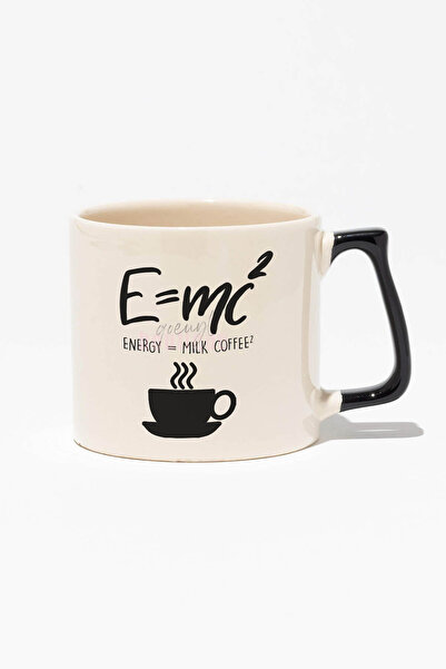qoeuyl boutique E=mc2 Baskılı | Eğlenceli Komik Fizik Hediyelik | Siyah Kulpl...