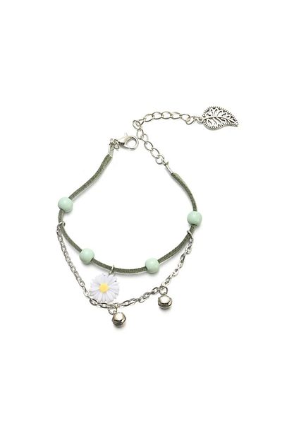 Toz Vintage Green Daisy Bracelet