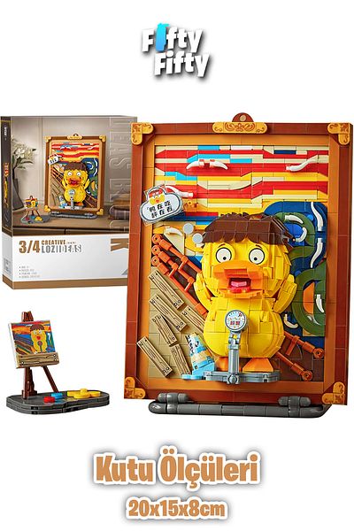 Vagonlife Loz Creative Series with Easel Figure and Painting Toy Construction Set 893 Pieces Fflz-1288