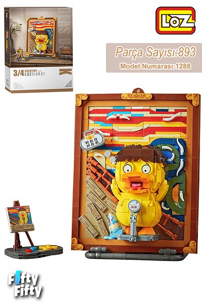 Vagonlife Loz Creative Series with Easel Figure and Painting Toy Construction Set 893 Pieces Fflz-1288