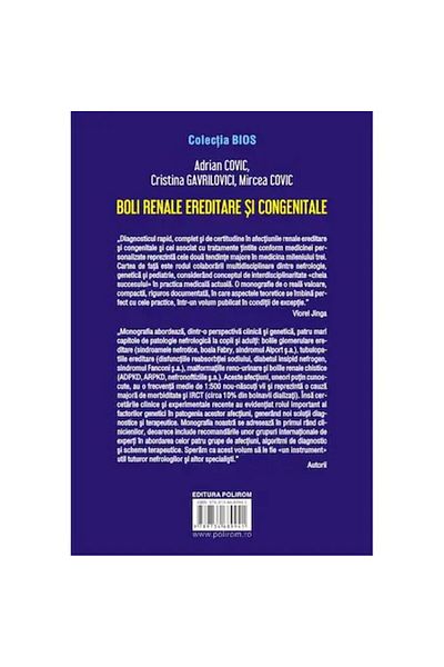 Polirom Hereditary and congenital kidney diseases, Adrian Covic, Cristina Gavrilovici, Mircea Covic