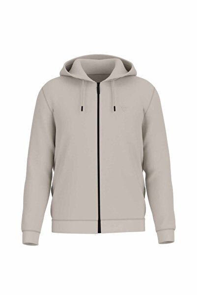 Guess Ανδρικό φούτερ με φερμουάρ Aldwin - Χρώμα πέτρας