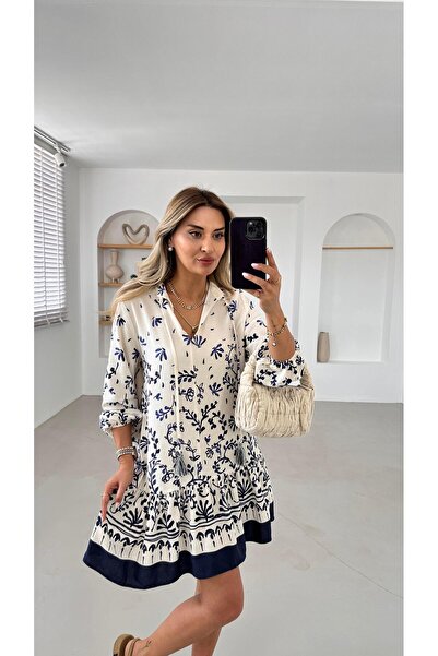 Sezgi Tekin Premium Seri Natural Bohem Elbise