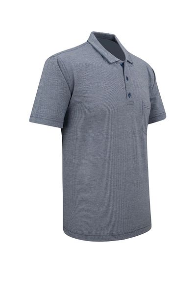 Çizgi Triko Men's Large Size Polo Collar Pocket Classic Fit T-Shirt - 5113Bat