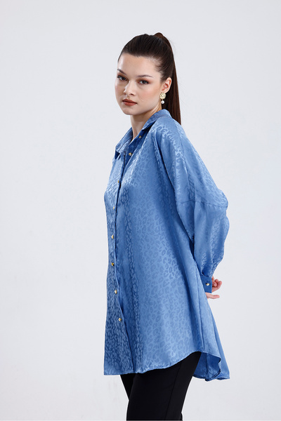 MD trend Жіноча сорочка оверсайз з леопардовим принтом