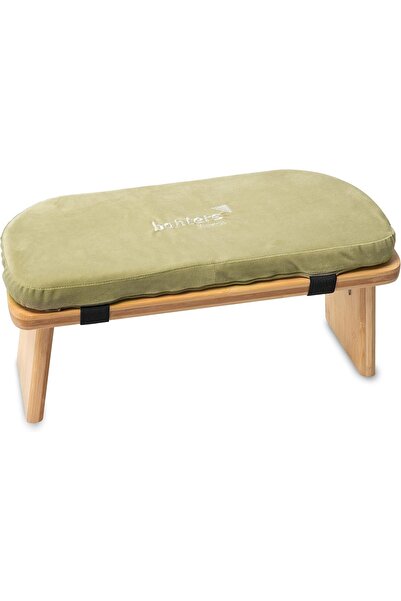 banters Katlanabilir Bambu Meditasyon Taburesi Minderli ve Taşınabilir Yoga O...