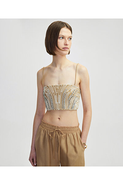 İpekyol Strass taş baskılı ve nakışlı bluz