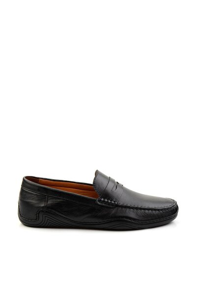 Bambi Siyah Leather Erkek Loafer Ayakkabı E01547008143