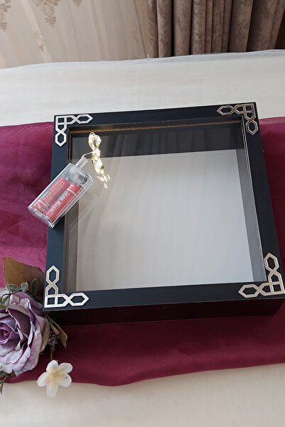 Verda Çerçeve 25x25 Cm Ledli Beyaz Isimsiz Derin Gül Çerçevesi! Gül Kutusu! H...