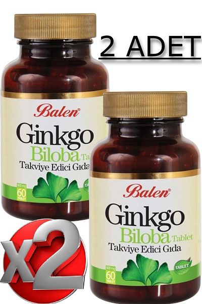 Balen Ginkgo Biloba 2 Pieces Food Supplement 600 Mg 60 Pieces
