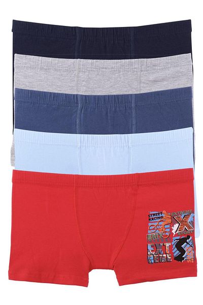 Tom John Boxer pentru baieti Pachet 5 Chelner Lycra MIXCOLOR